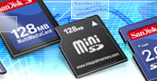 SanDisk MultiMediaCard and Integral Mini-SD