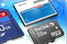 SanDisk SD Card; Crucial CompactFlash; SanDisk Micro-SD